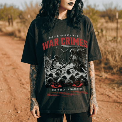 War Crimes Comfort Colors Tee - Starry Skies Austin