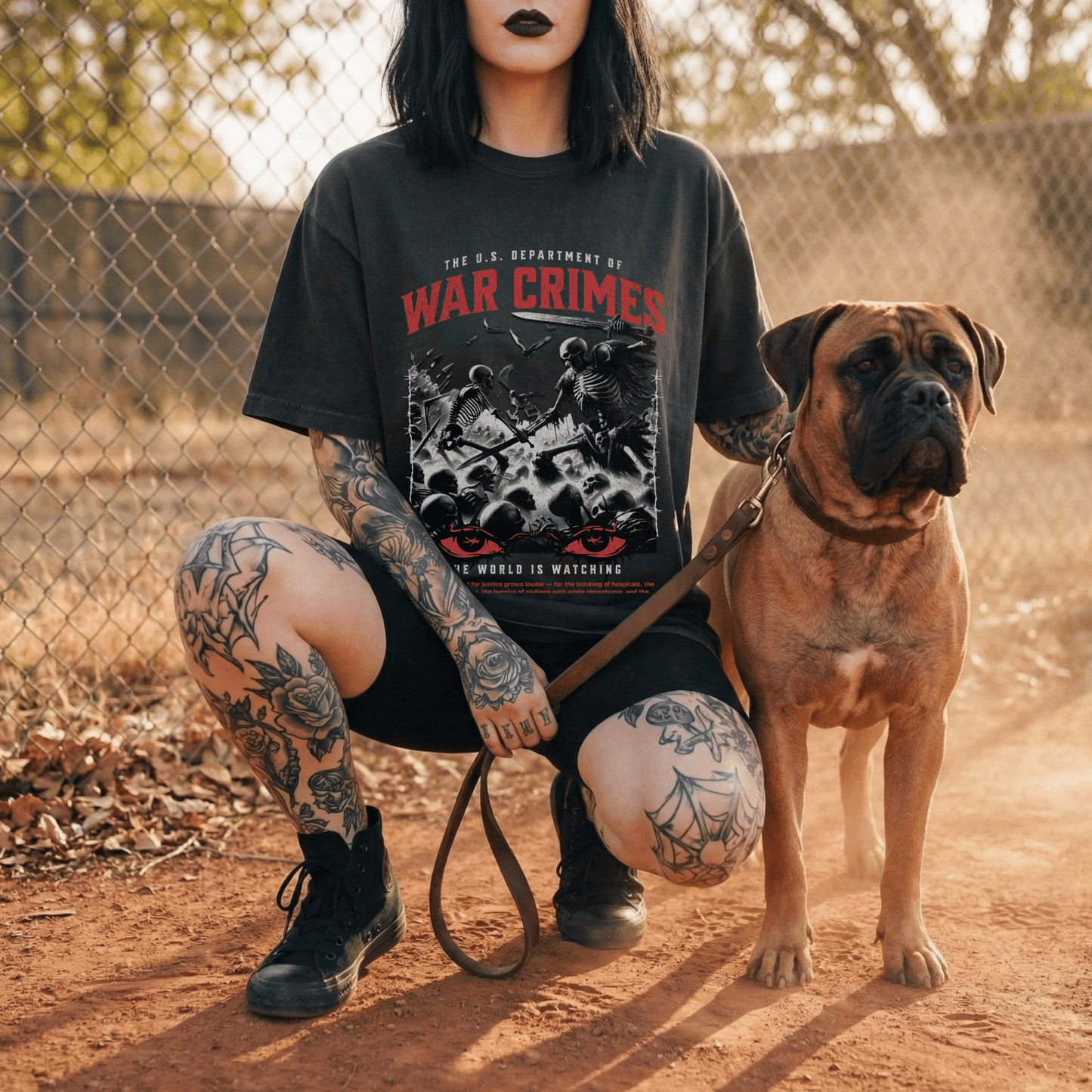 War Crimes Comfort Colors Tee - Starry Skies Austin