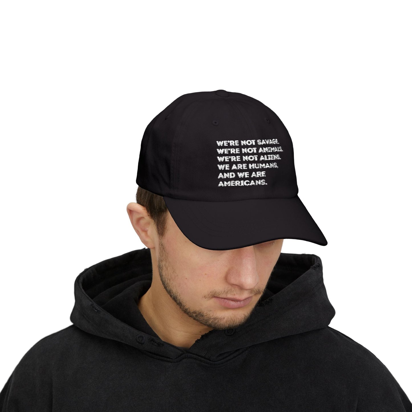 We are Americans Embroidered Dad Hat - Starry Skies Austin