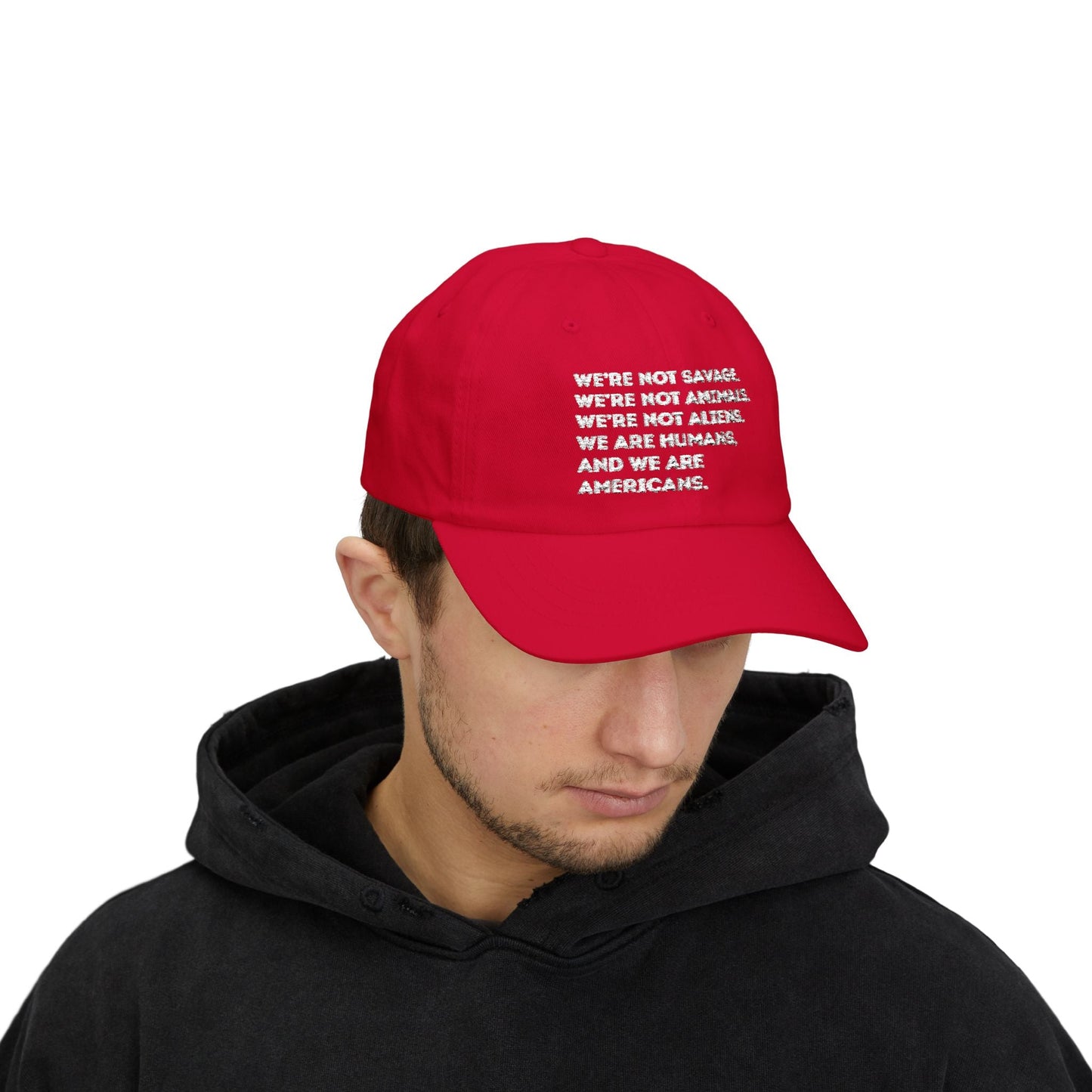 We are Americans Embroidered Dad Hat - Starry Skies Austin