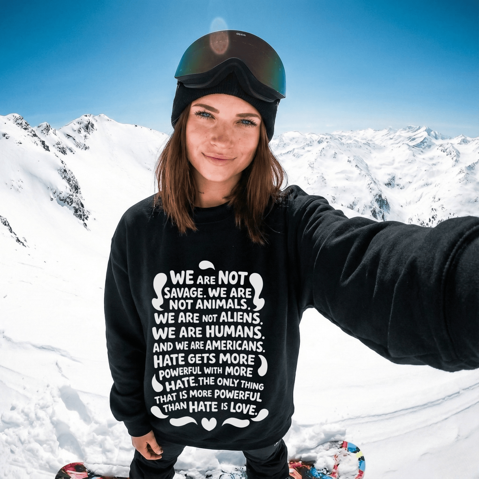 We are Humans Graphic Sweatshirt - Starry Skies Austin