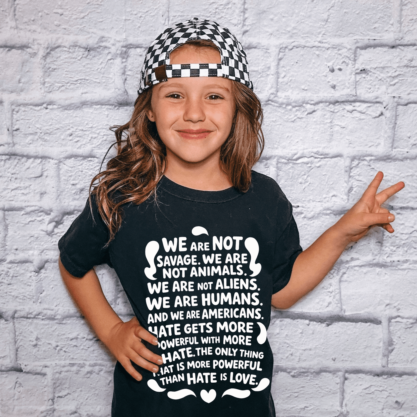 We are Humans Kids Graphic Tee (Aduly Baby Tee) - Starry Skies Austin