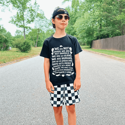 We are Humans Kids Graphic Tee (Aduly Baby Tee) - Starry Skies Austin