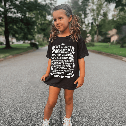 We are Humans Kids Graphic Tee (Aduly Baby Tee) - Starry Skies Austin