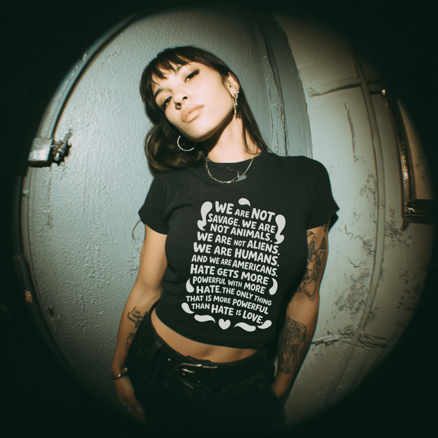 We are Humans Kids Graphic Tee (Aduly Baby Tee) - Starry Skies Austin