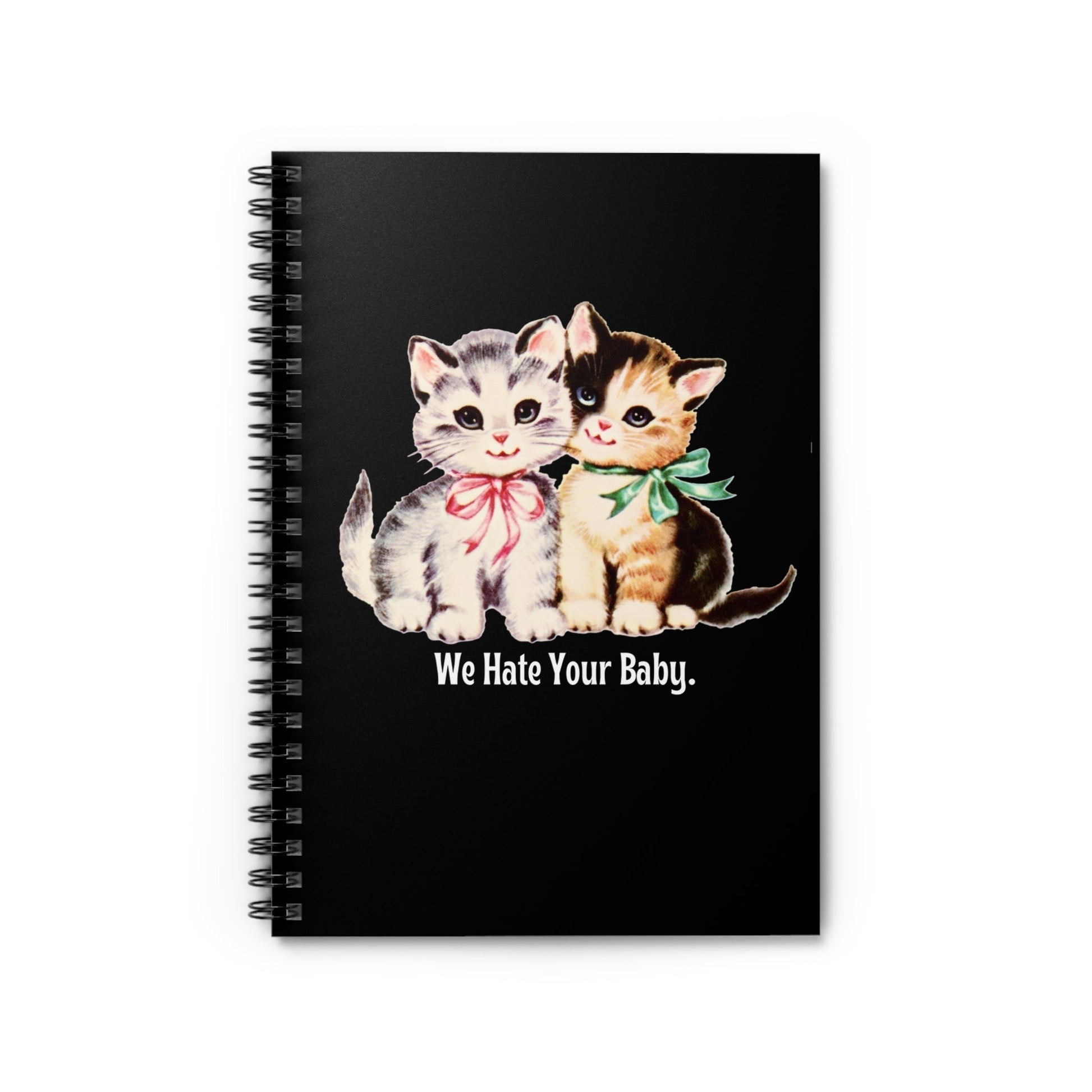We Hate You Kitties Spiral Notebook - Starry Skies Austin