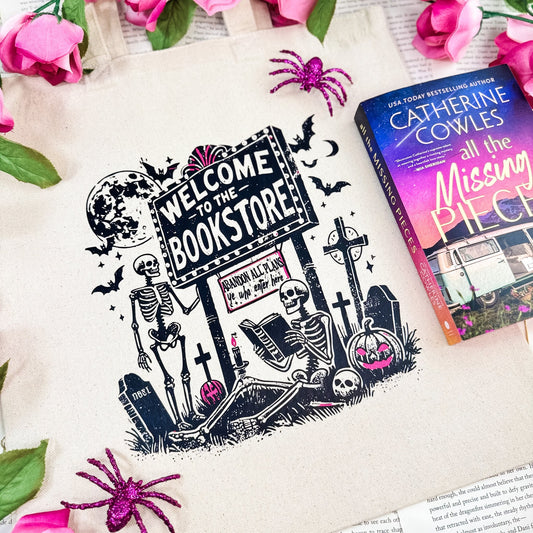 Welcome To the Bookstore Canvas Tote Bag - Starry Skies Austin