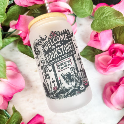 Welcome To The Bookstore Frosted Glass Cup - Starry Skies Austin