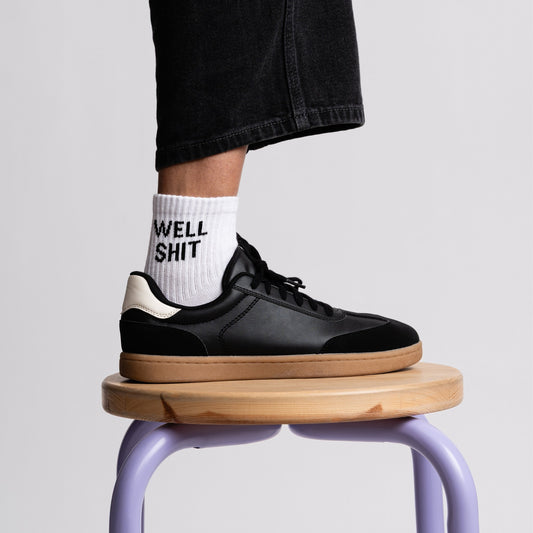 Well Shit Quarter Crew Socks - Starry Skies Austin