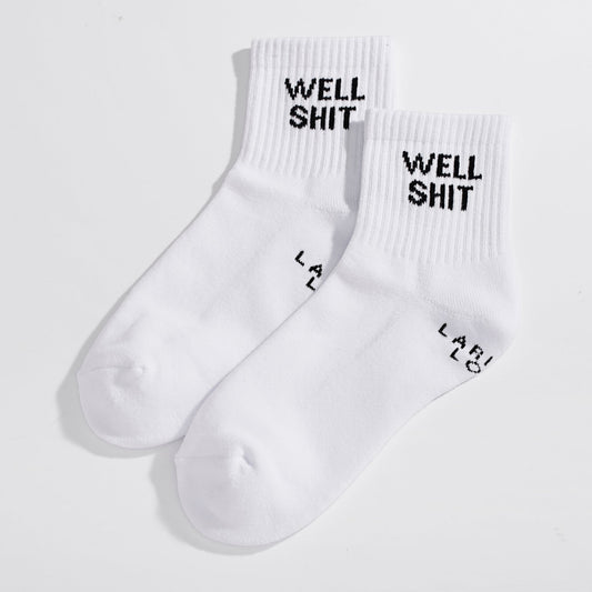 Well Shit Quarter Crew Socks - Starry Skies Austin