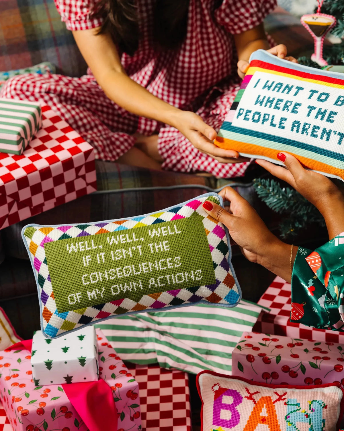 Well Well Well Needlepoint Pillow - Starry Skies Austin