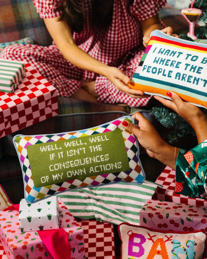 Well Well Well Needlepoint Pillow - Starry Skies Austin