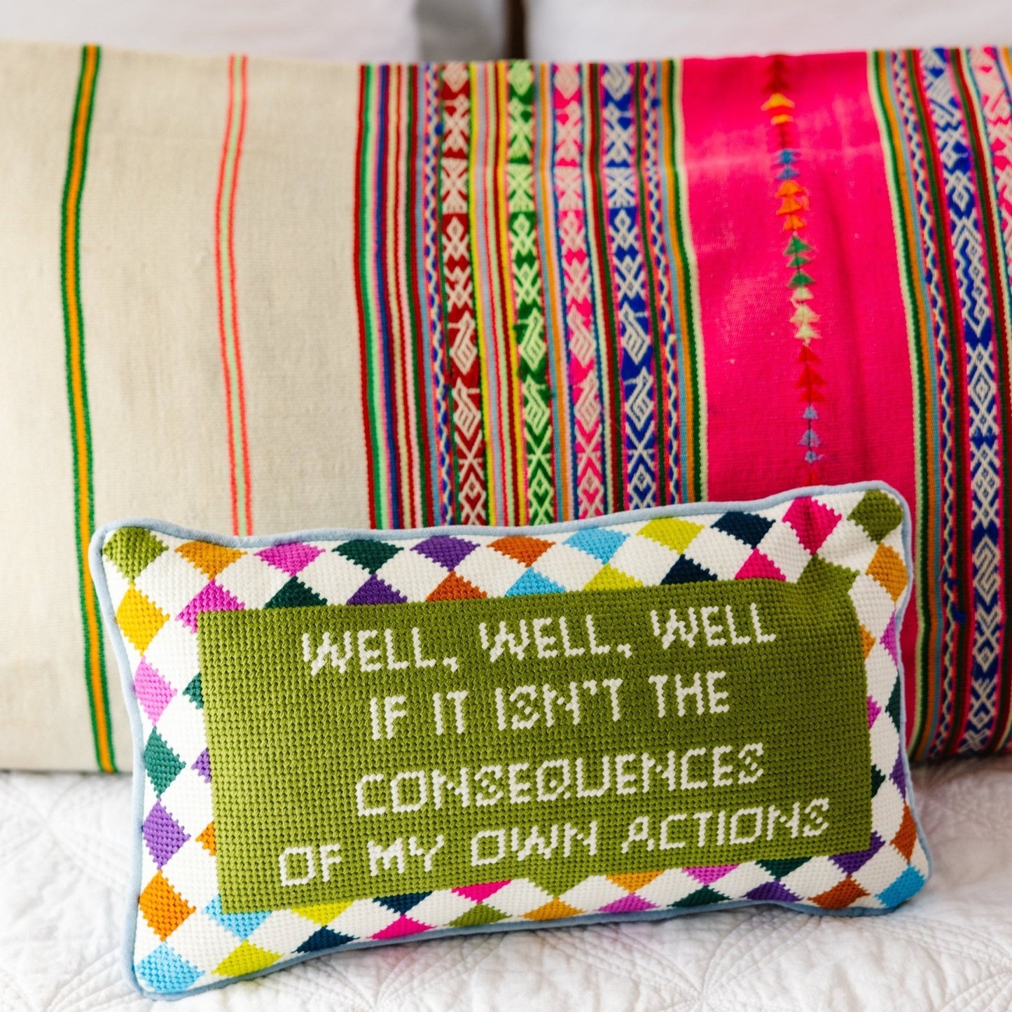 Well Well Well Needlepoint Pillow - Starry Skies Austin