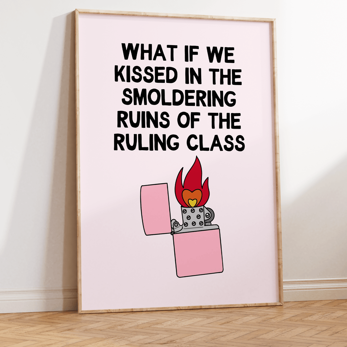 What if we Kissed in The Smoldering Ruins of The Ruling Class Unframed Art Print - Starry Skies Austin