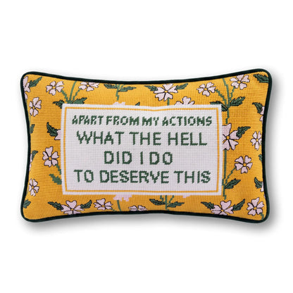 What the Hell Needlepoint Pillow - Starry Skies Austin