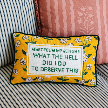 What the Hell Needlepoint Pillow - Starry Skies Austin