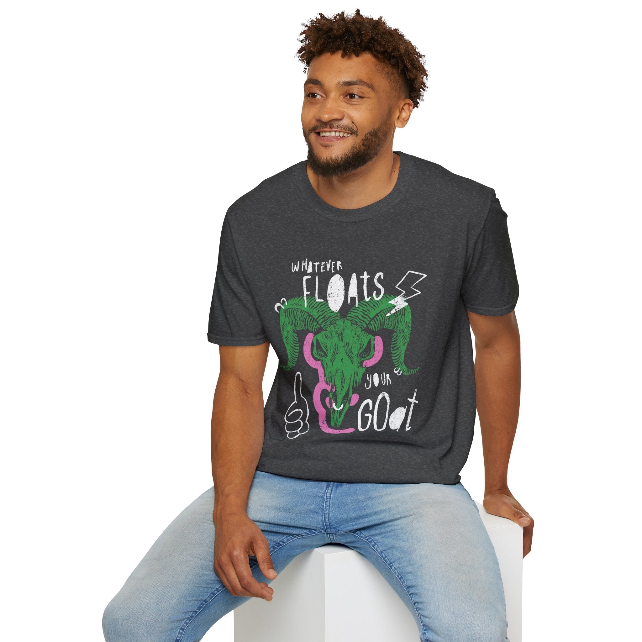 Whatever Floats Your Goat Punk Graphic Softstyle Tee - Starry Skies Austin