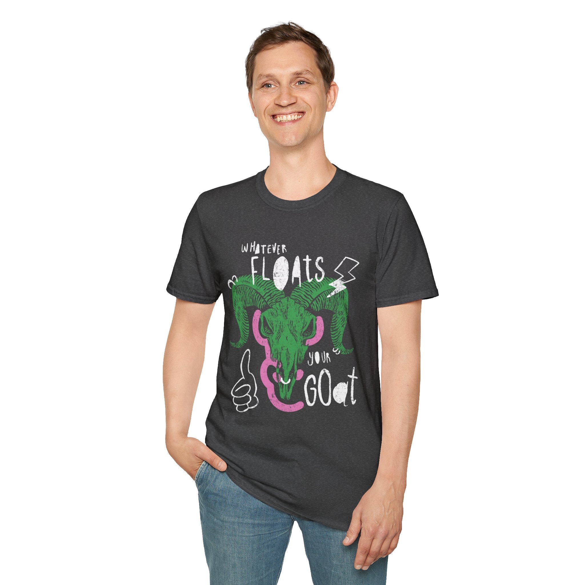Whatever Floats Your Goat Punk Graphic Softstyle Tee - Starry Skies Austin