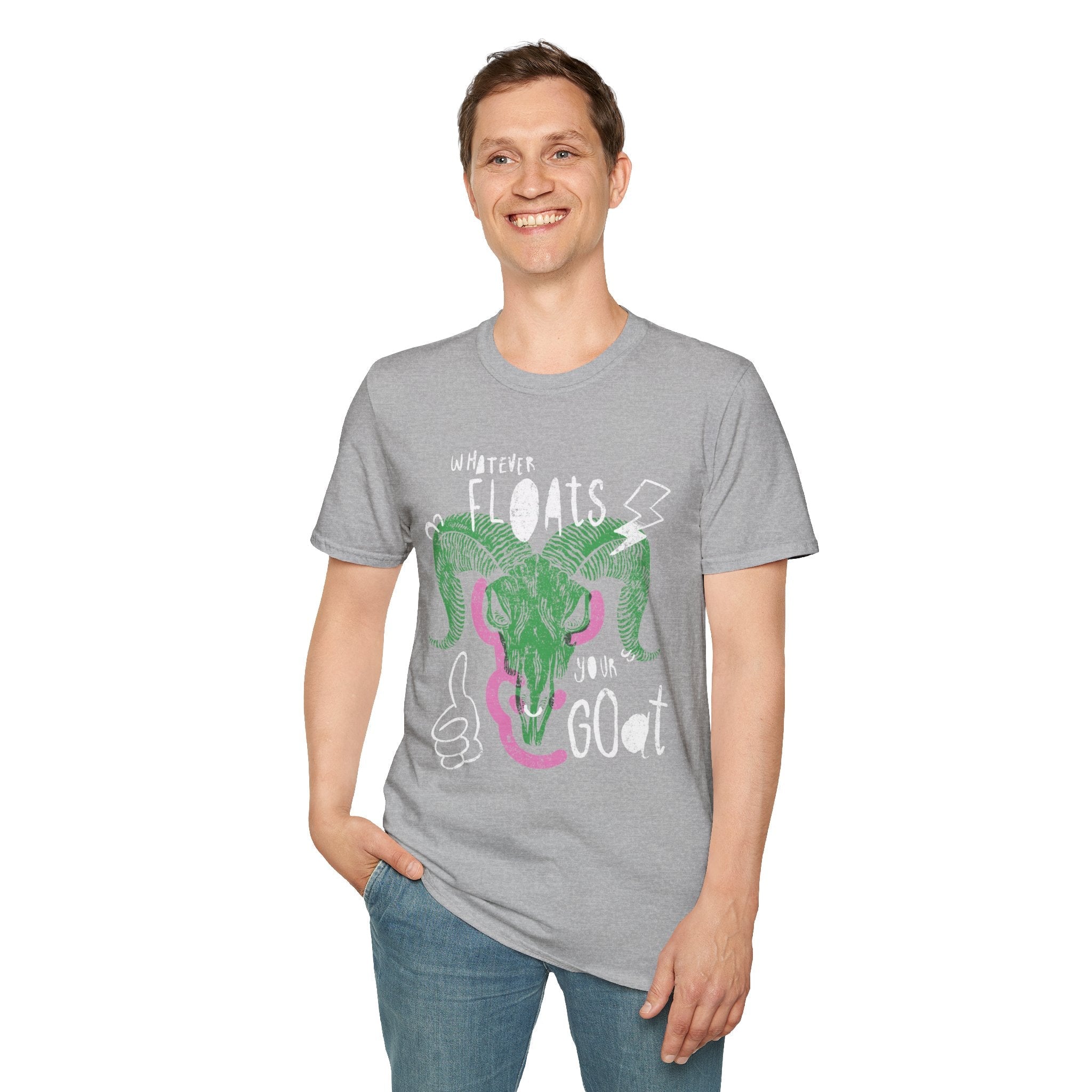 Whatever Floats Your Goat Punk Graphic Softstyle Tee - Starry Skies Austin