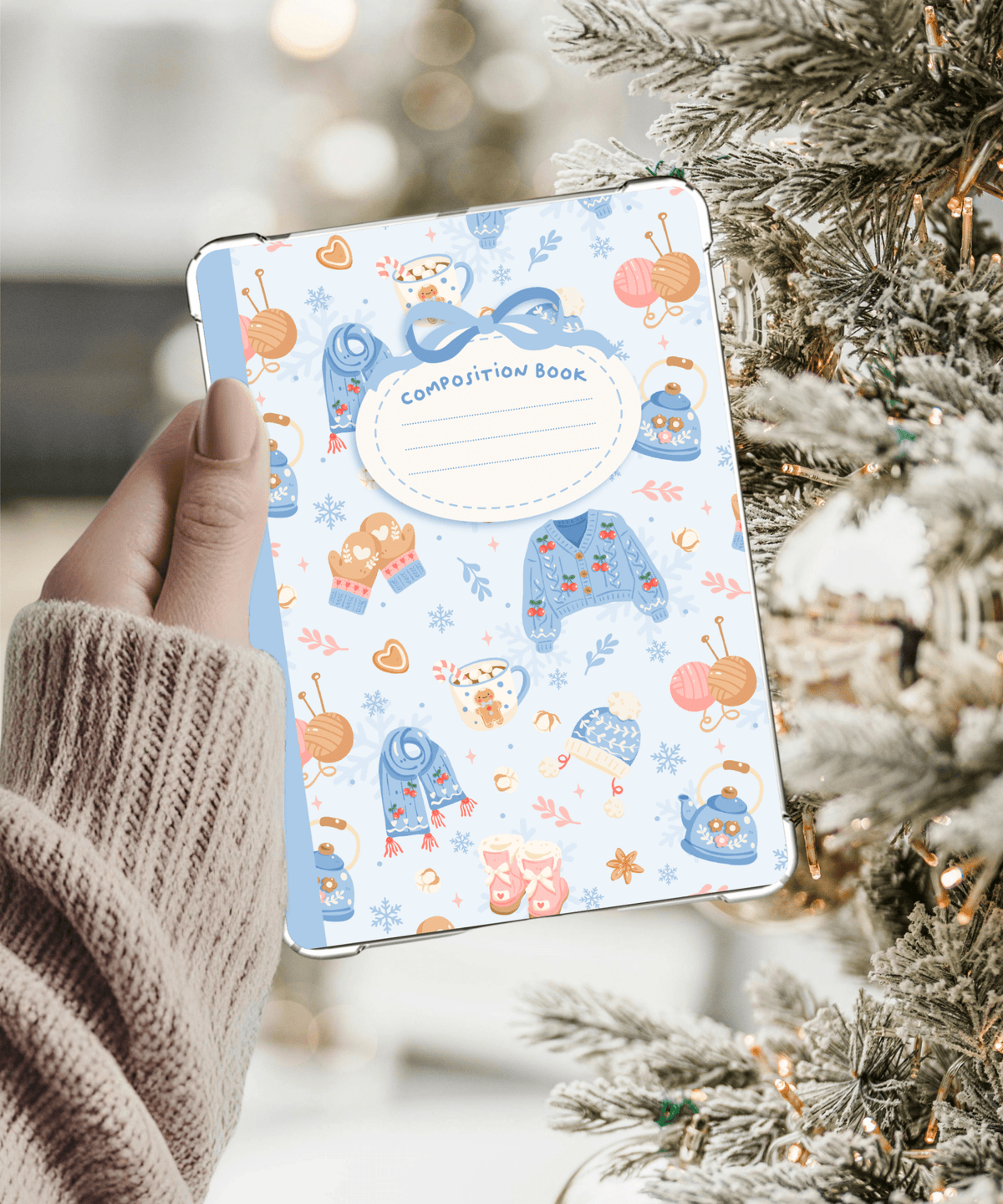Winter Composition Book Kindle Paperwhite Insert - Starry Skies Austin