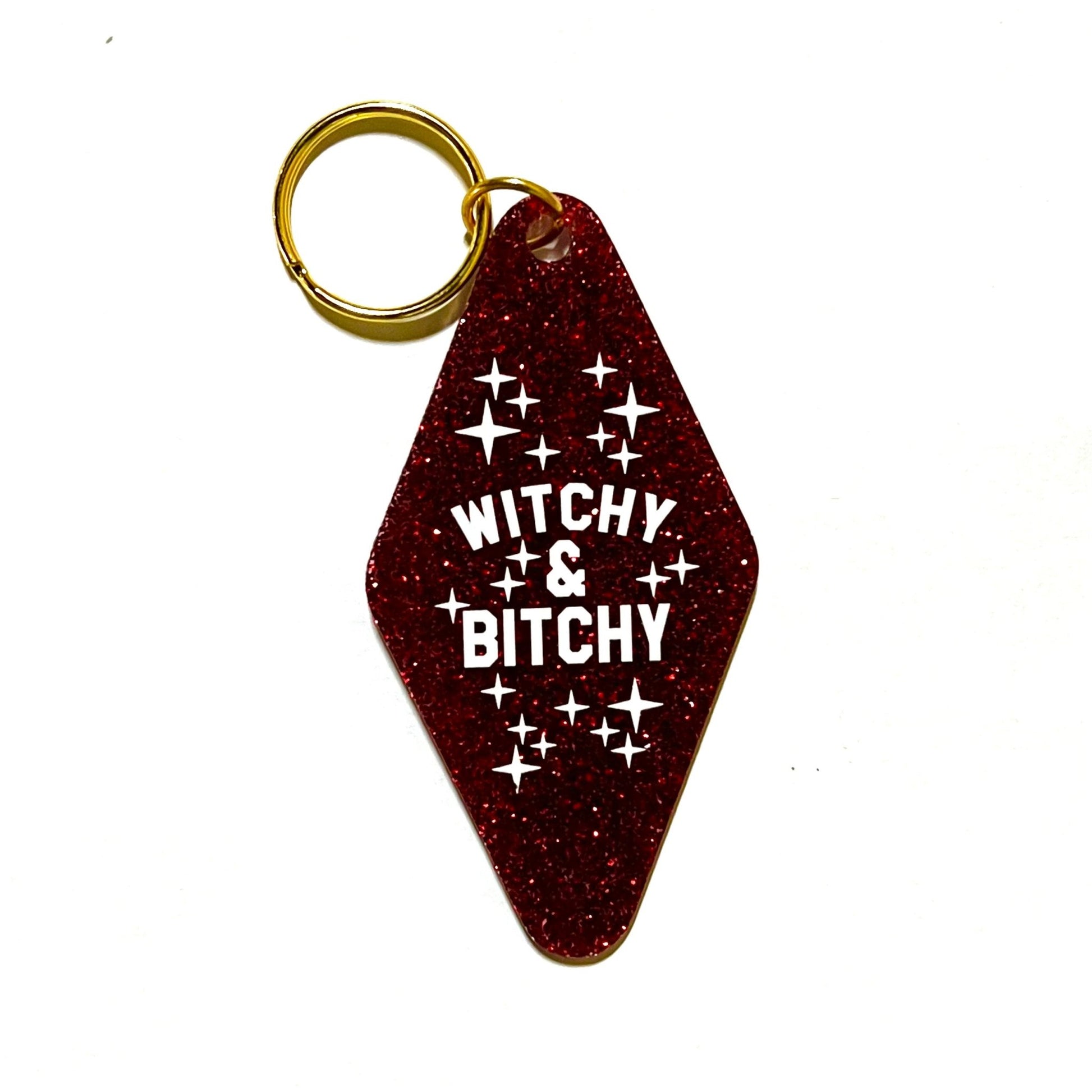 Witchy & Bitchy Keychain - Starry Skies Austin