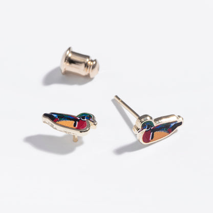 Wood Duck Studs - Starry Skies Austin