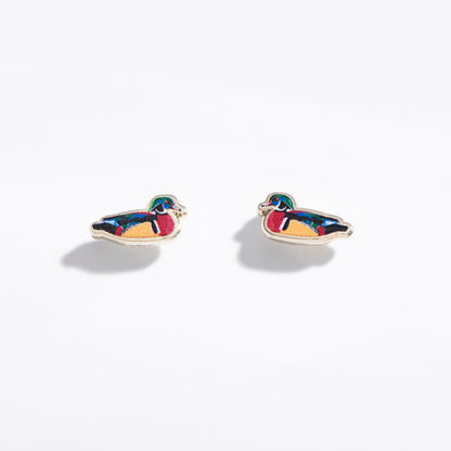 Wood Duck Studs - Starry Skies Austin