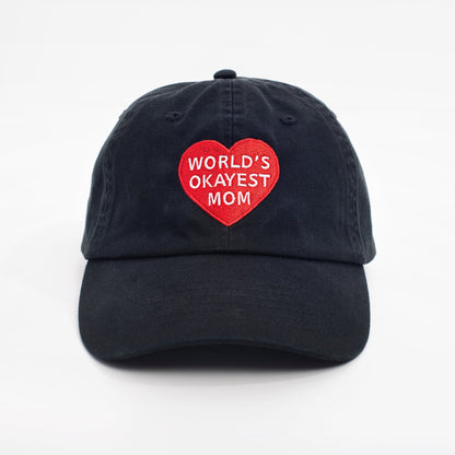 World's Okayest Mom Baseball Hat - Starry Skies Austin