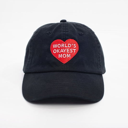 World's Okayest Mom Baseball Hat - Starry Skies Austin