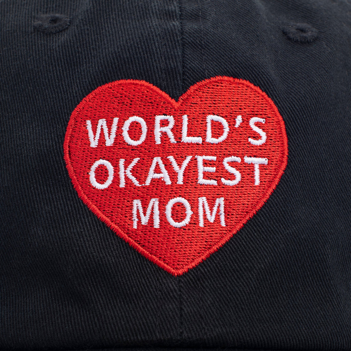 World's Okayest Mom Baseball Hat - Starry Skies Austin