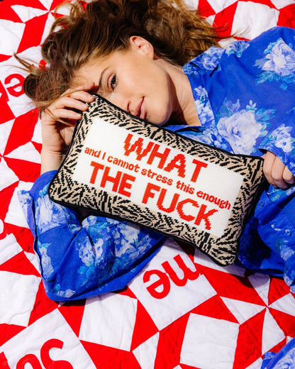 WTF Needlepoint Pillow - Starry Skies Austin