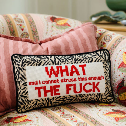 WTF Needlepoint Pillow - Starry Skies Austin