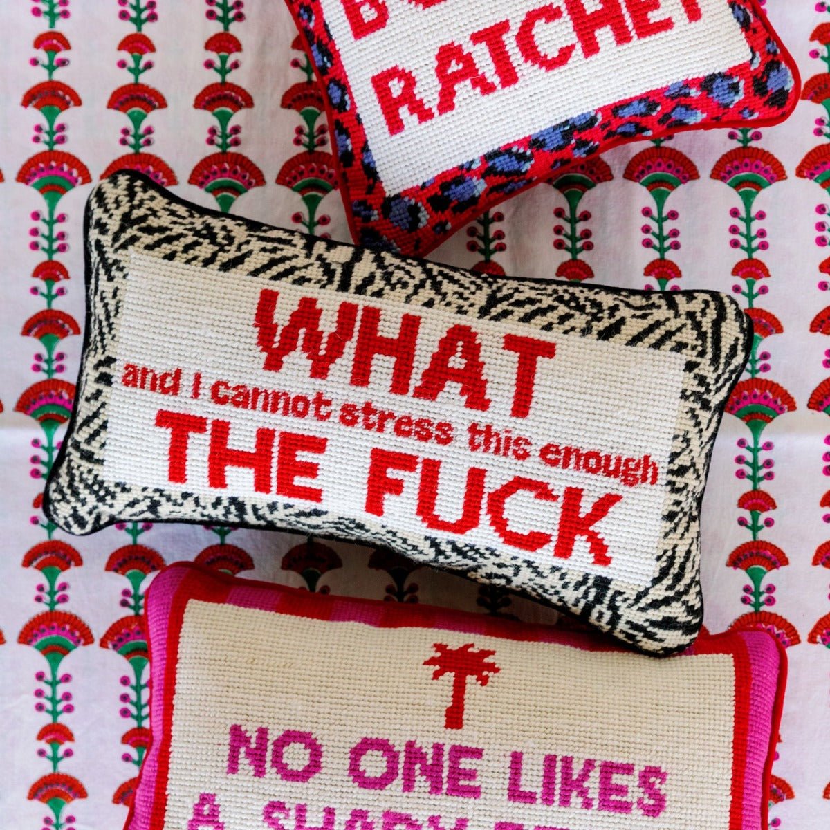 WTF Needlepoint Pillow - Starry Skies Austin