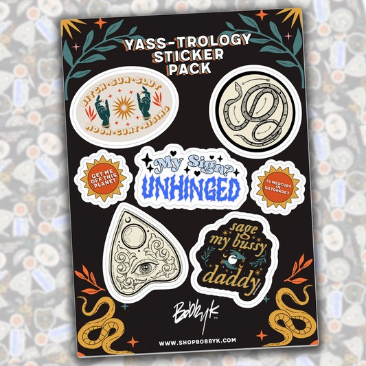 Yass-trology Sticker Pack Sheet - Starry Skies Austin