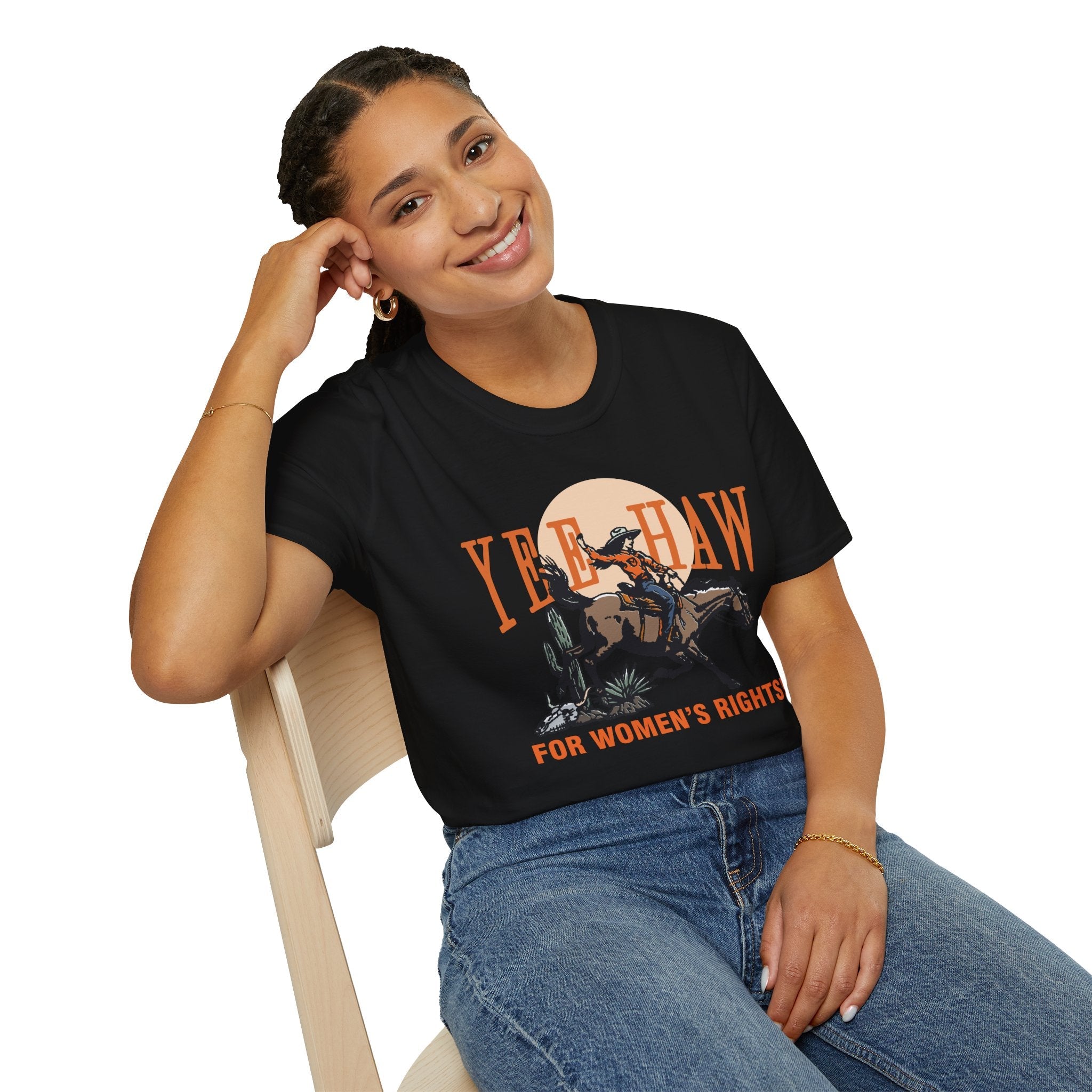 Yee Haw Women's Rights Softstyle Tee - Starry Skies Austin