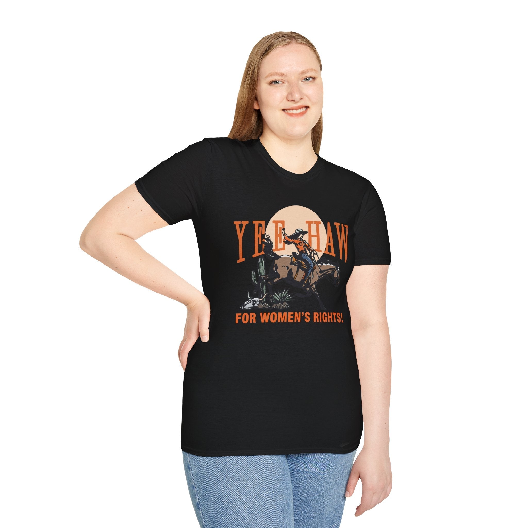 Yee Haw Women's Rights Softstyle Tee - Starry Skies Austin