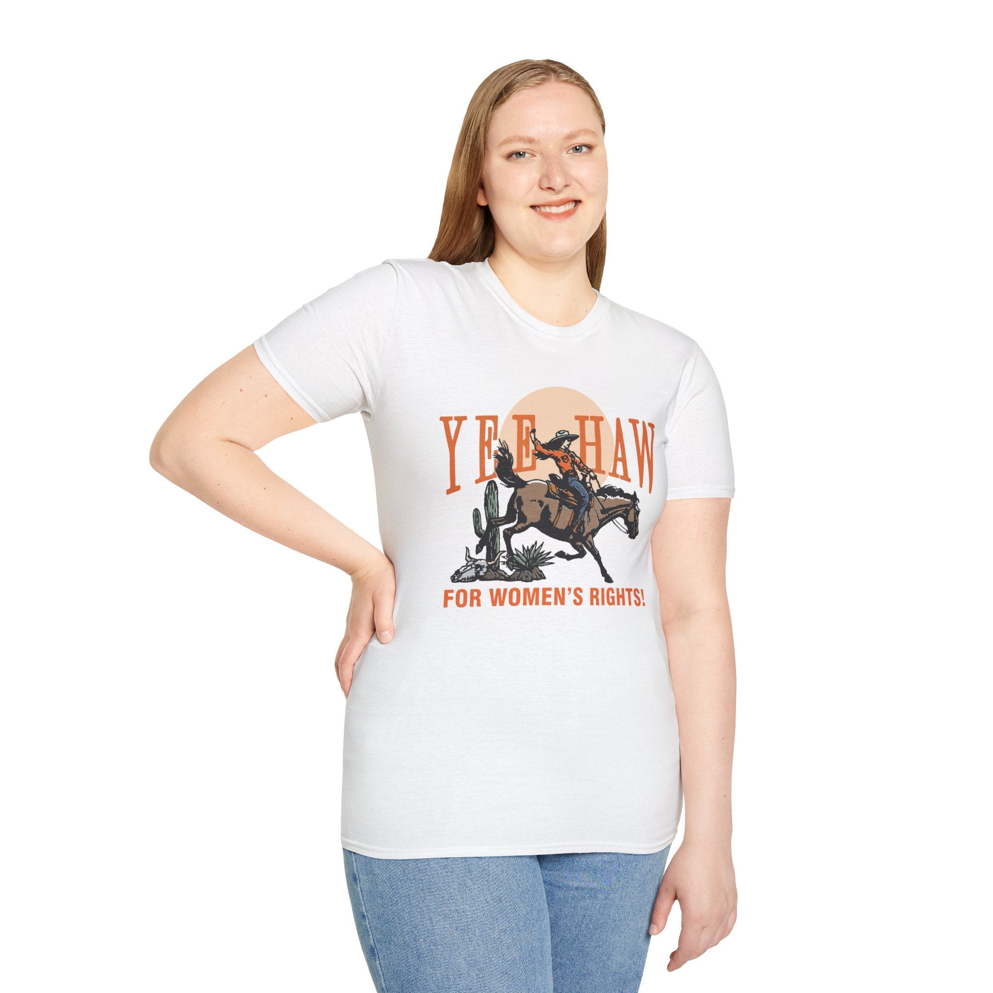 Yee Haw Women's Rights Softstyle Tee - Starry Skies Austin
