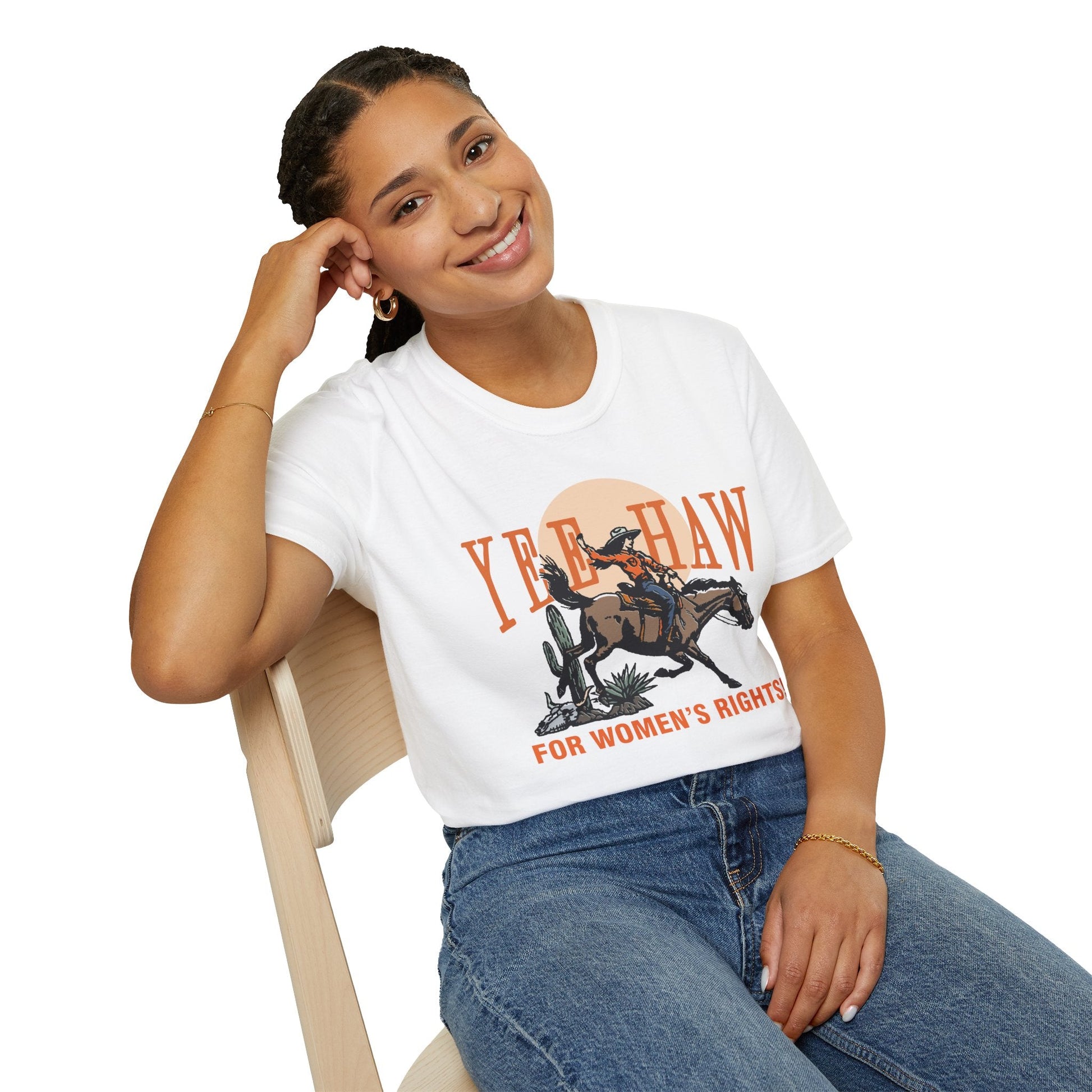 Yee Haw Women's Rights Softstyle Tee - Starry Skies Austin
