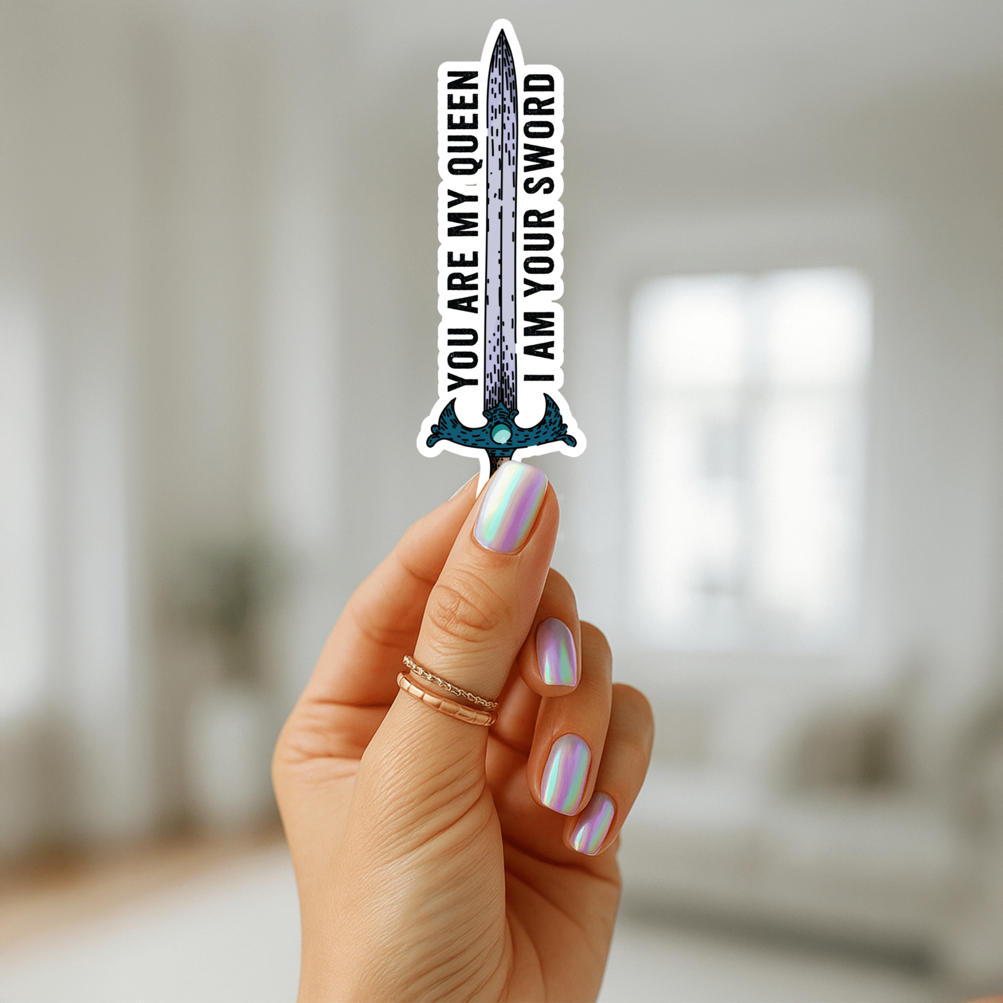 You Are My Queen, I Am Your Sword Sticker | Official Penn Cole Merchandise - Starry Skies Austin