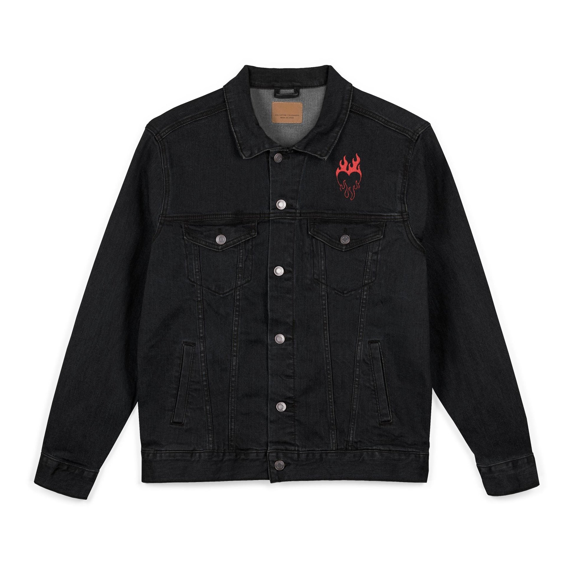 You Are the Flame Denim Jacket | Official Penn Cole Merchandise - Starry Skies Austin