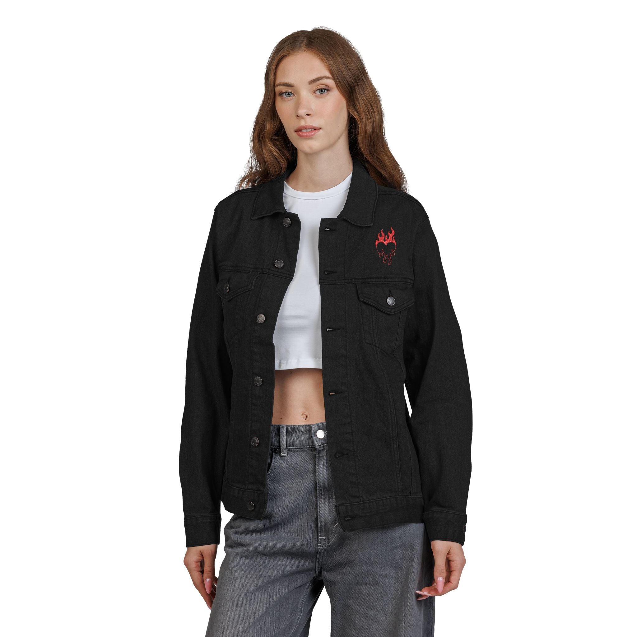 You Are the Flame Denim Jacket | Official Penn Cole Merchandise - Starry Skies Austin
