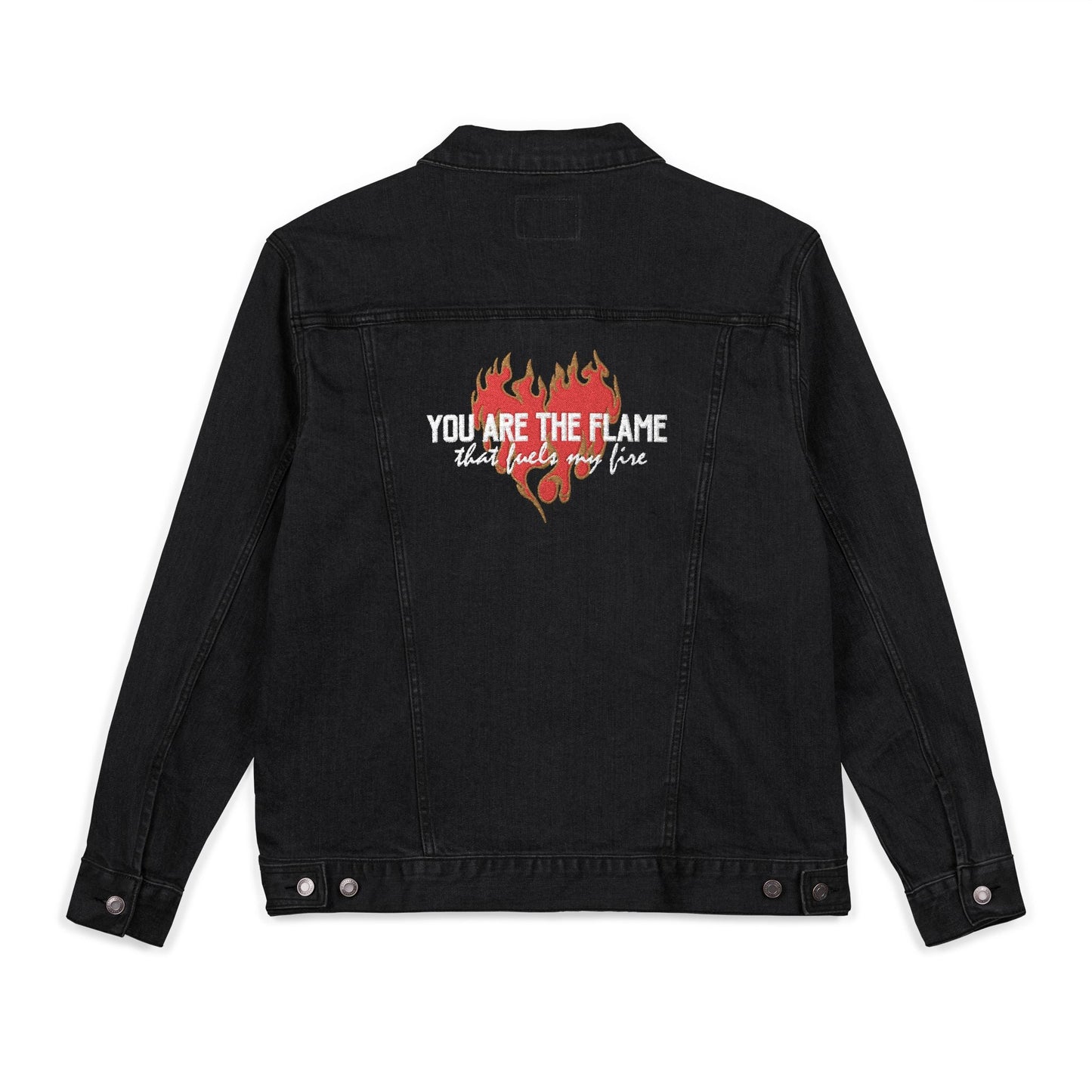 You Are the Flame Denim Jacket | Official Penn Cole Merchandise - Starry Skies Austin