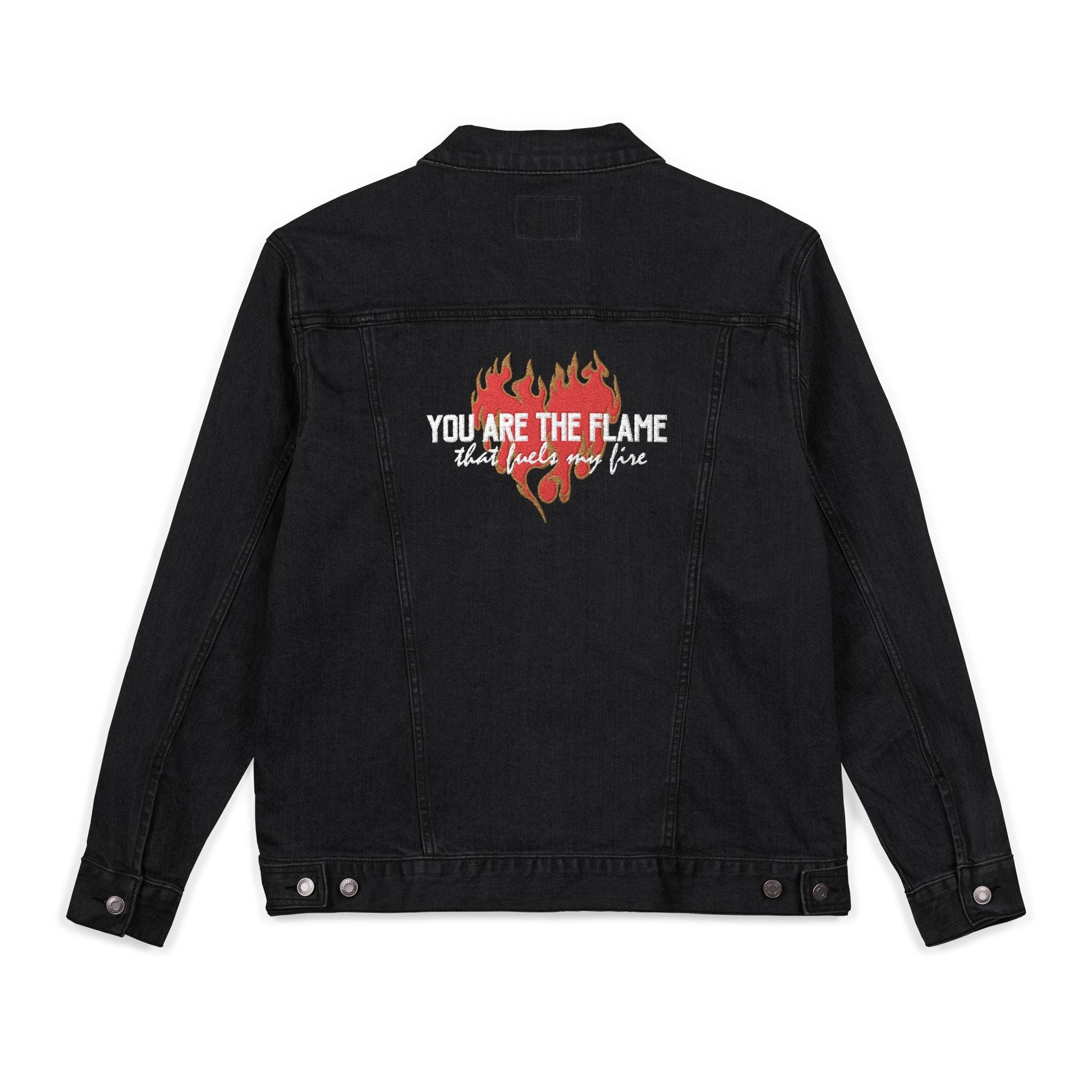 You Are the Flame Denim Jacket | Official Penn Cole Merchandise - Starry Skies Austin