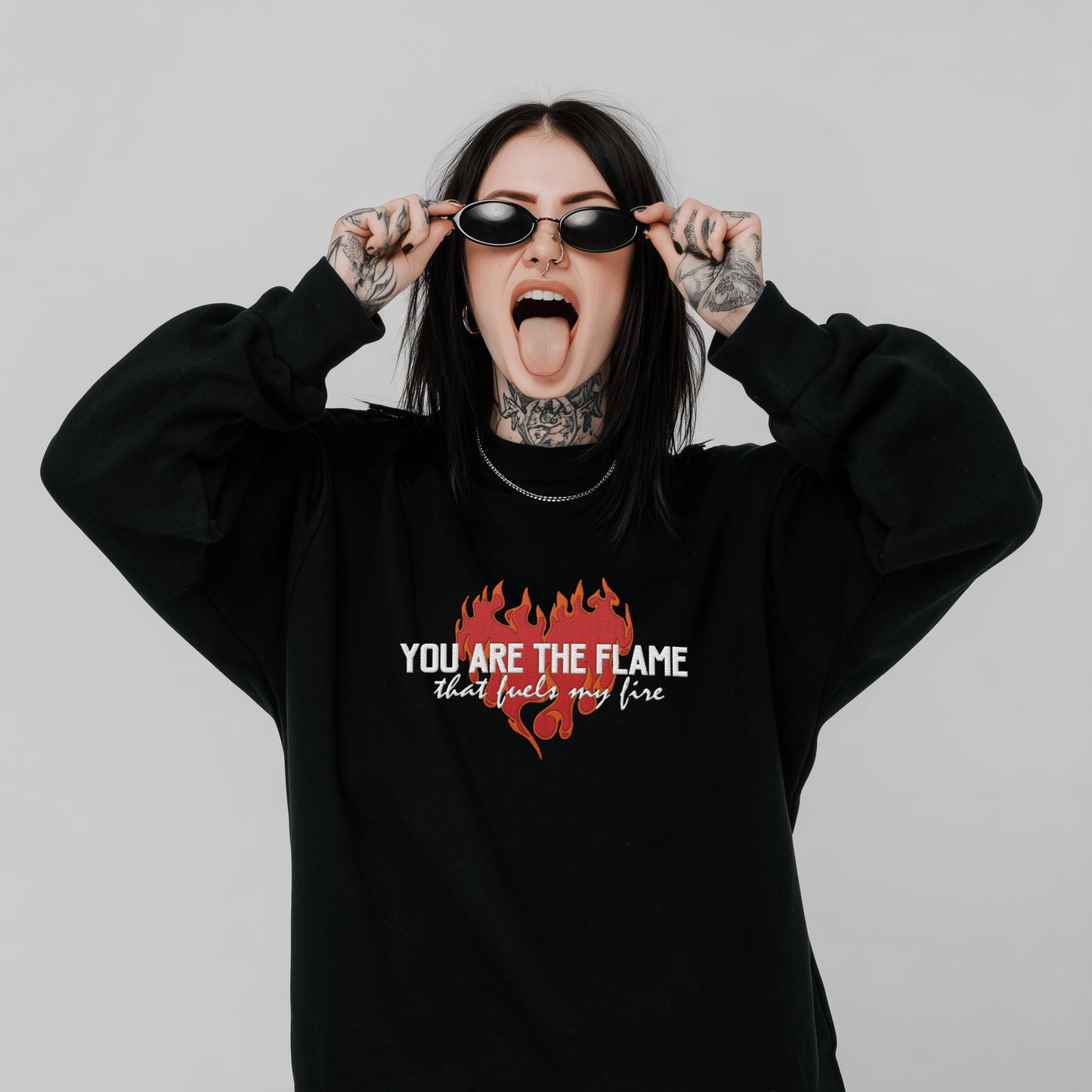 You Are the Flame That Fuels My Fire Sweatshirt | Official Penn Cole Merchandise - Starry Skies Austin