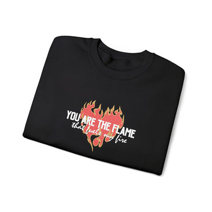 You Are the Flame That Fuels My Fire Sweatshirt | Official Penn Cole Merchandise - Starry Skies Austin