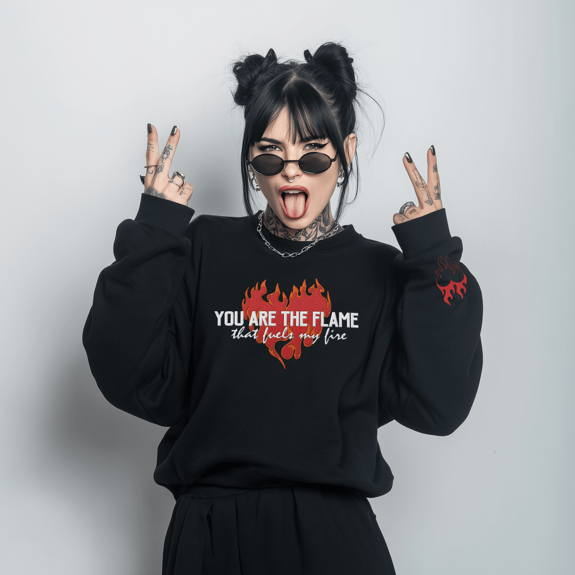 You Are the Flame That Fuels My Fire Sweatshirt | Official Penn Cole Merchandise - Starry Skies Austin