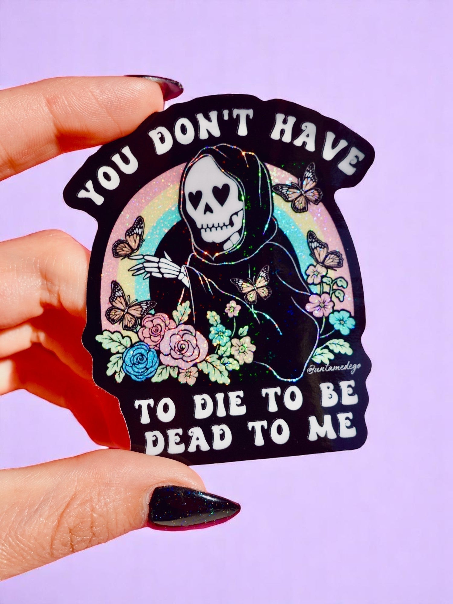 You Don���t Have to Die to Be Dead to Me Sticker - Starry Skies Austin