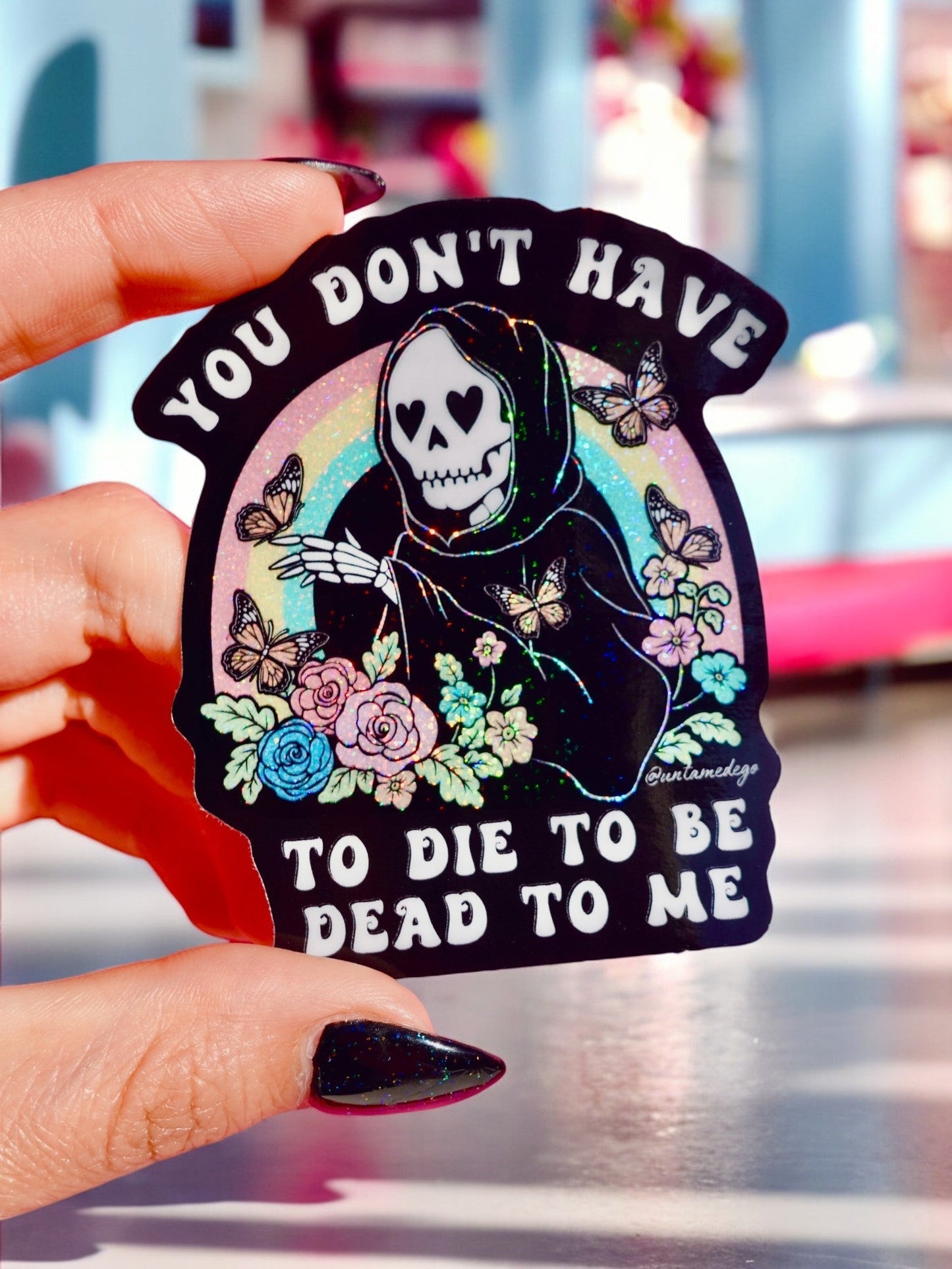You Don���t Have to Die to Be Dead to Me Sticker - Starry Skies Austin