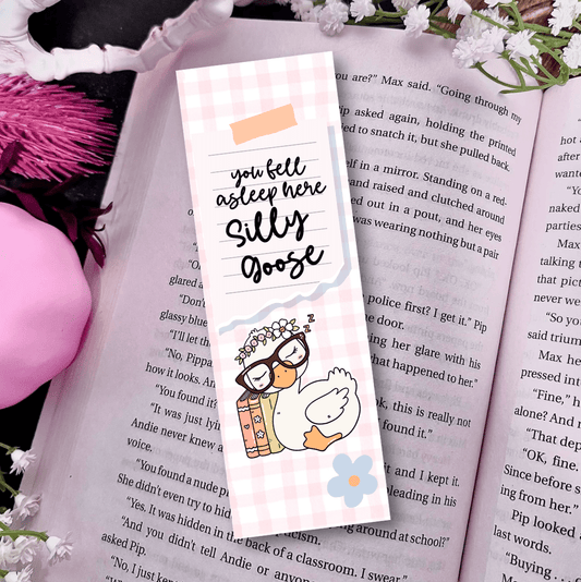 You Fell Asleep Here Silly Goose Laminated Bookmark - Starry Skies Austin