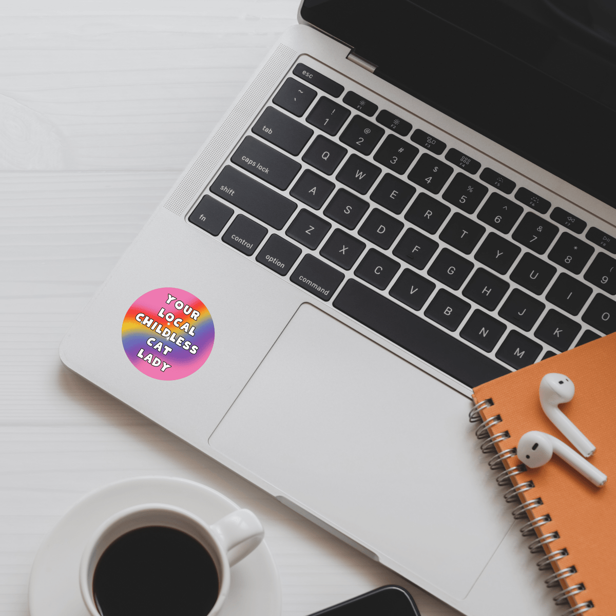 Your Local Childless Cat Lady Sticker | Vinyl Sticker | Cat Lady | Novelty | Cute | Kamala Sticker | Gay Sticker - Starry Skies Austin